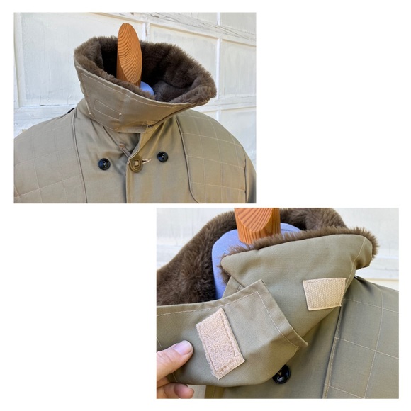 Sears Outdoorsman Feather Down Winter Coat Faux Fur Collar Vintage 70s Tan - Picture 10 of 14